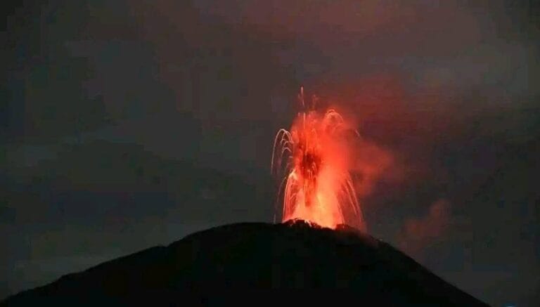 Vulcano Eruption Flores Island in Indonesia